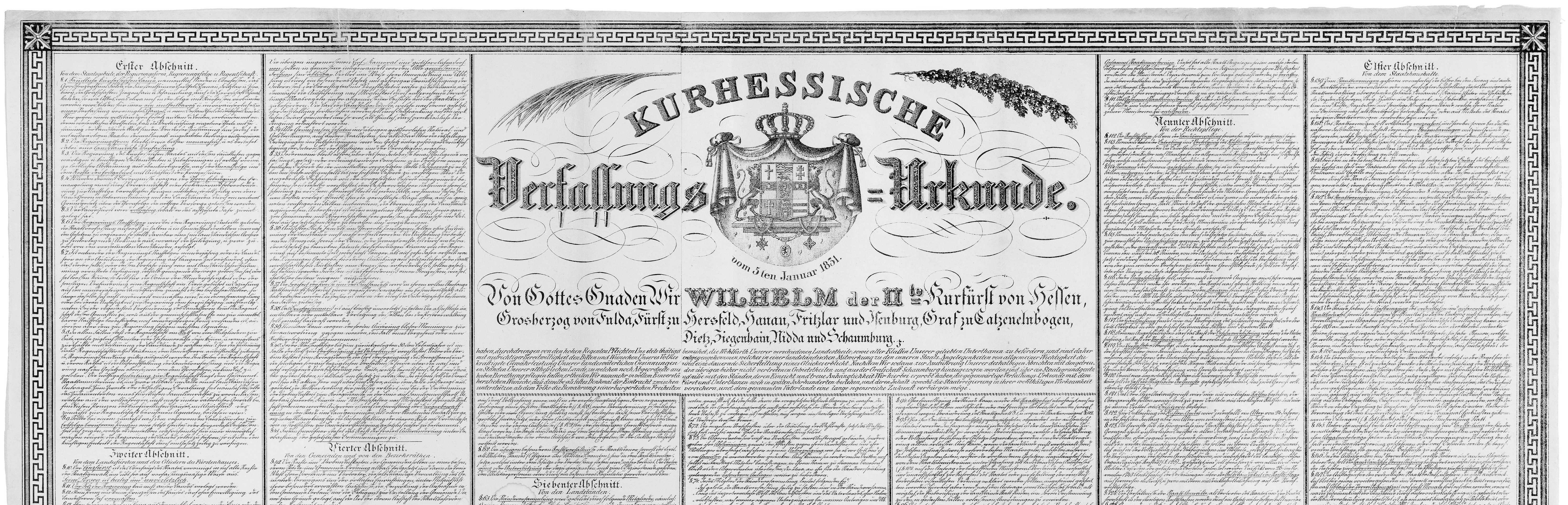 Urkunde der Kurhessischen Verfassung von 1831